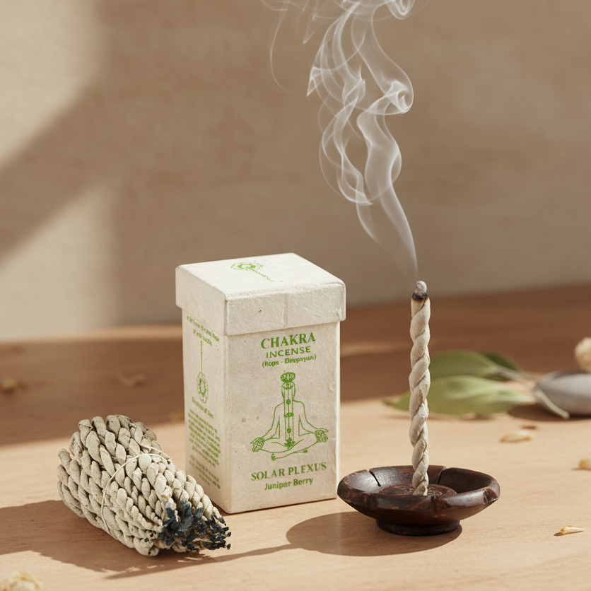 Chakra Rope Incense – Solar Plexus (Juniper Berry)