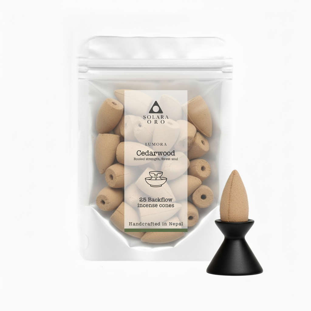 Cedarwood – LUMORA Collection Backflow Incense Cones (25 Cones)
