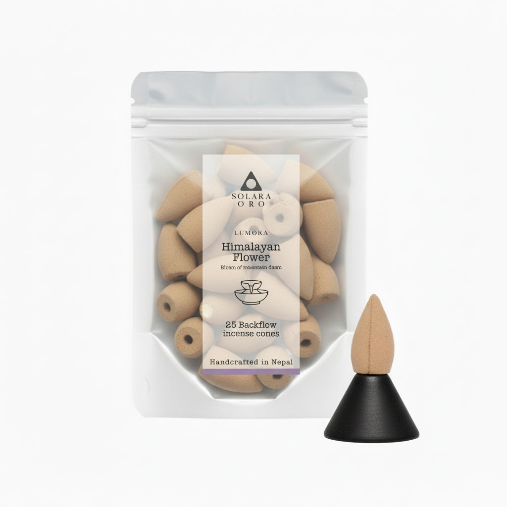 Himalayan Flower – LUMORA Collection Backflow Incense Cones (25 Cones)