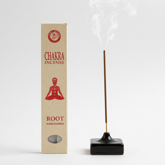 Chakra incense stick with packaging on a white background