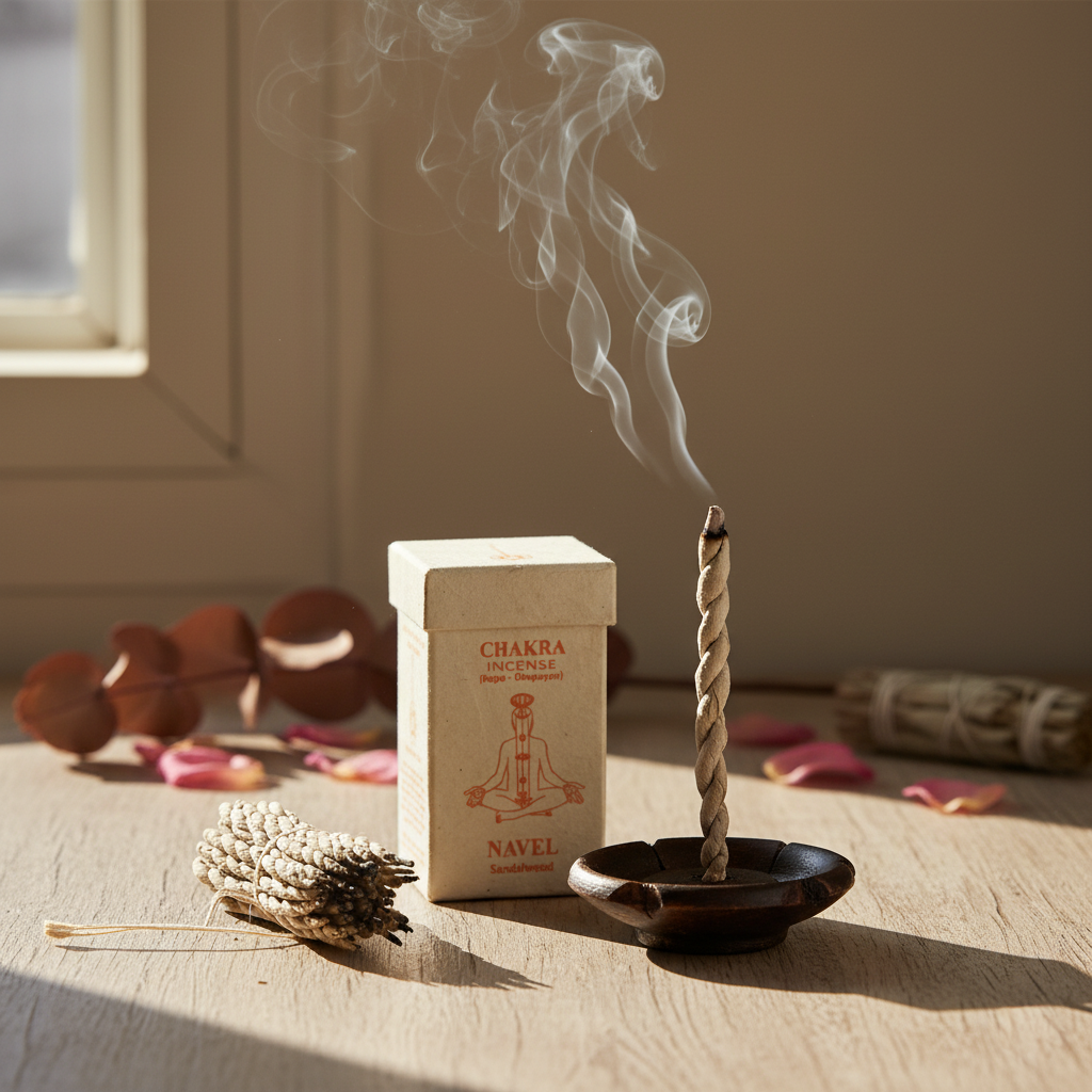 Chakra Rope Incense – Navel (Sandalwood)