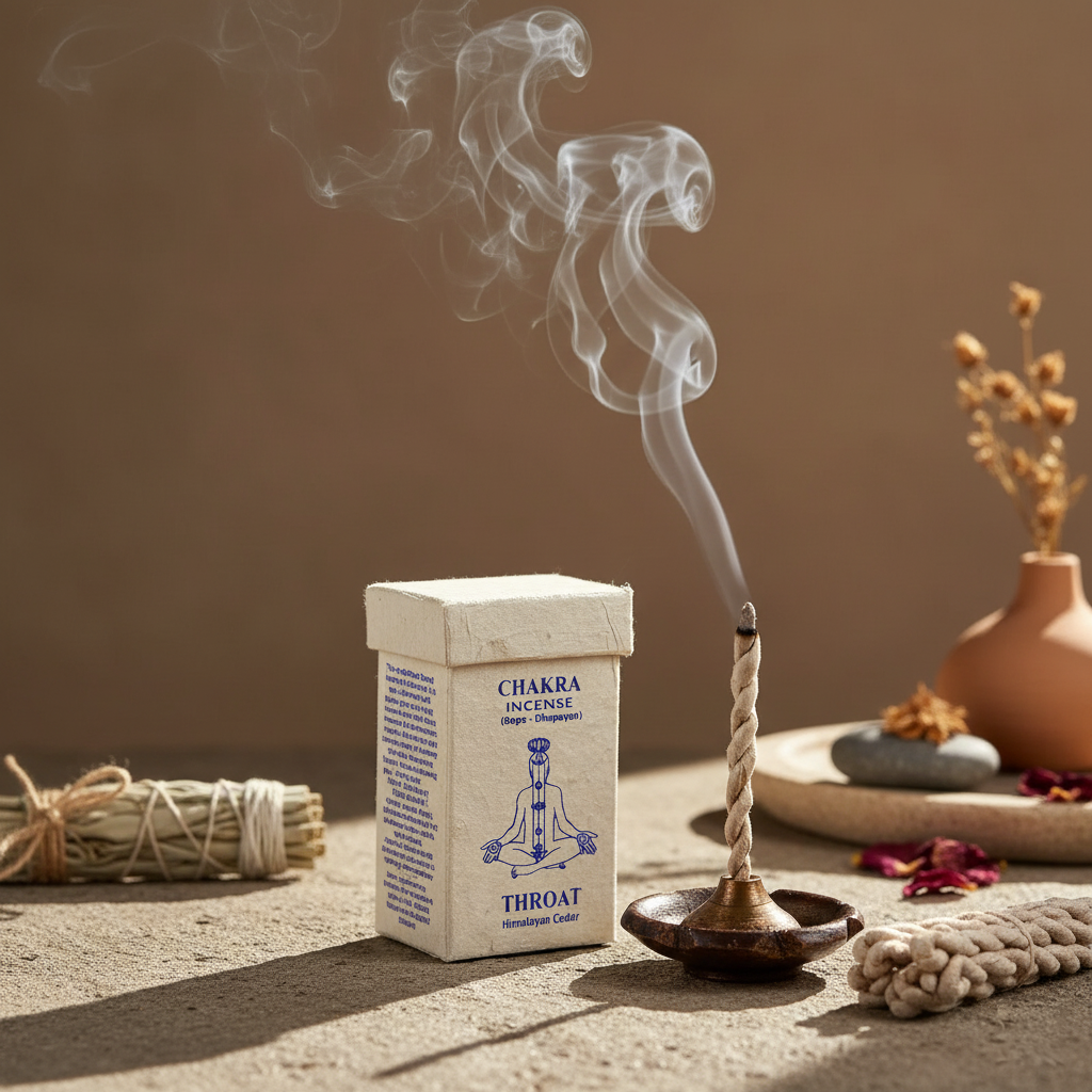 Chakra Rope Incense – Throat (Himalayan Cedar)