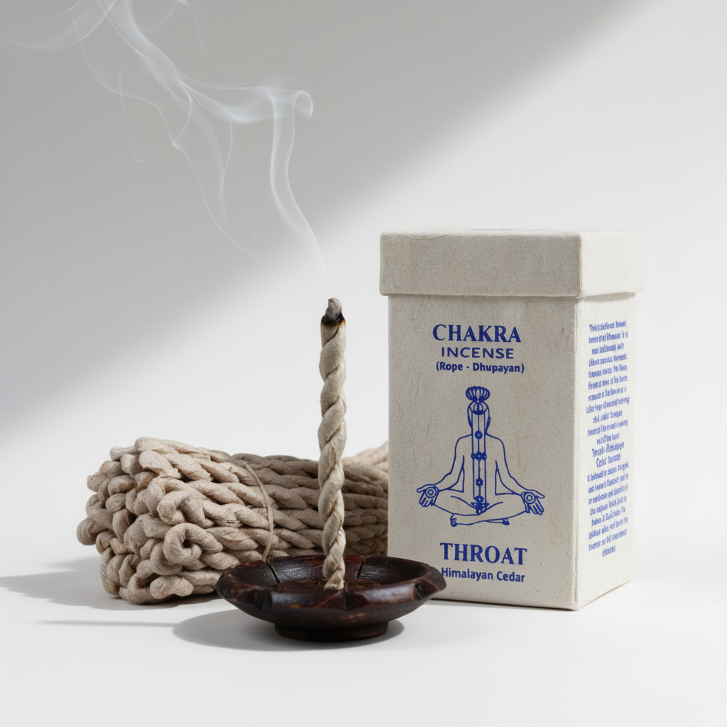 Chakra Rope Incense – Throat (Himalayan Cedar)