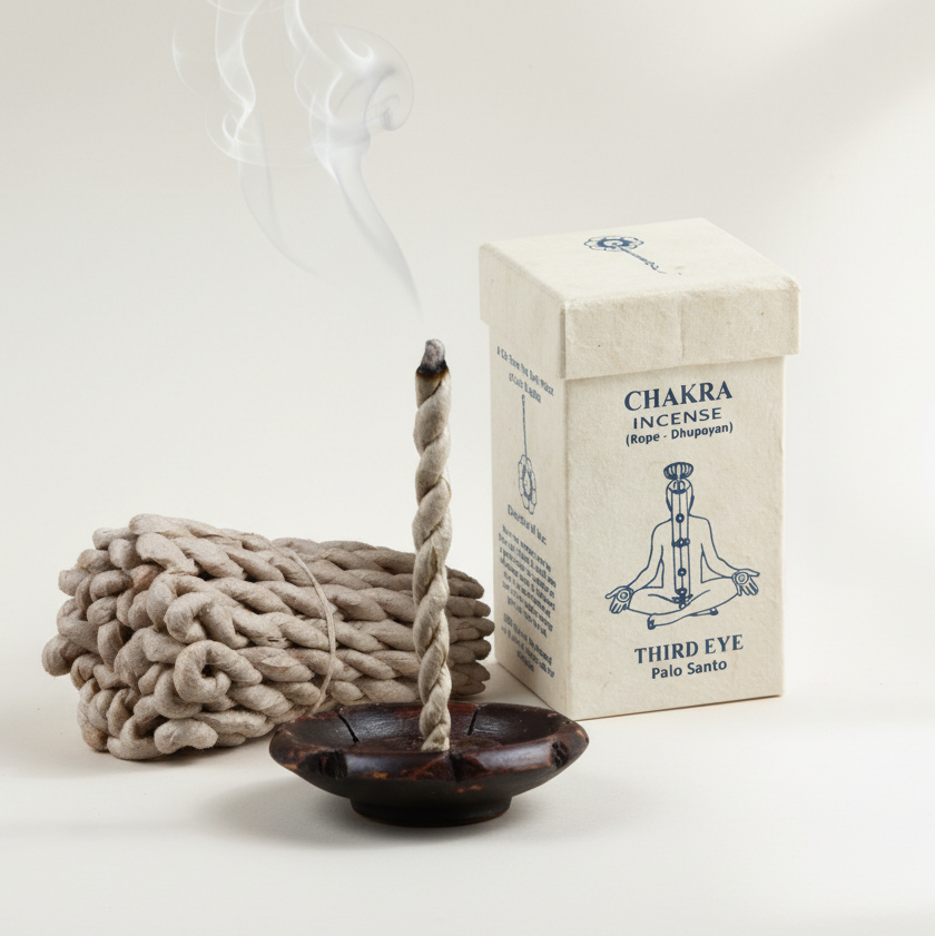 Chakra Rope Incense – Third Eye (Palo Santo)