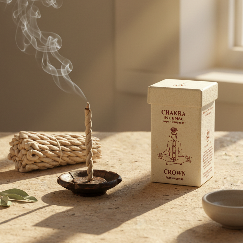 Chakra Rope Incense – Crown (Frankincense)
