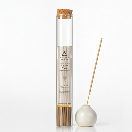 Golden Prayer – RITUAL BLOOM Collection Nepalese Incense Sticks (25 Sticks)