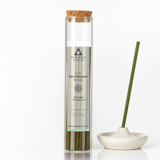 Mint Whisper – NIVRA Collection Tibetan Herbal Mint Incense (18 Sticks, ~60 mins)