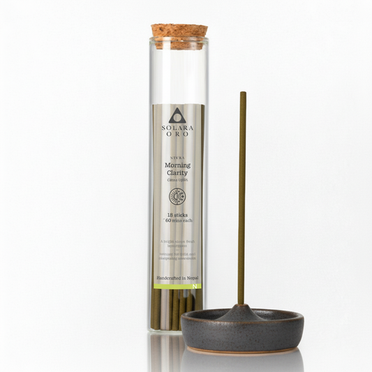 Morning Clarity – NIVRA Collection Tibetan Lemongrass Incense (18 Sticks, ~60 mins)