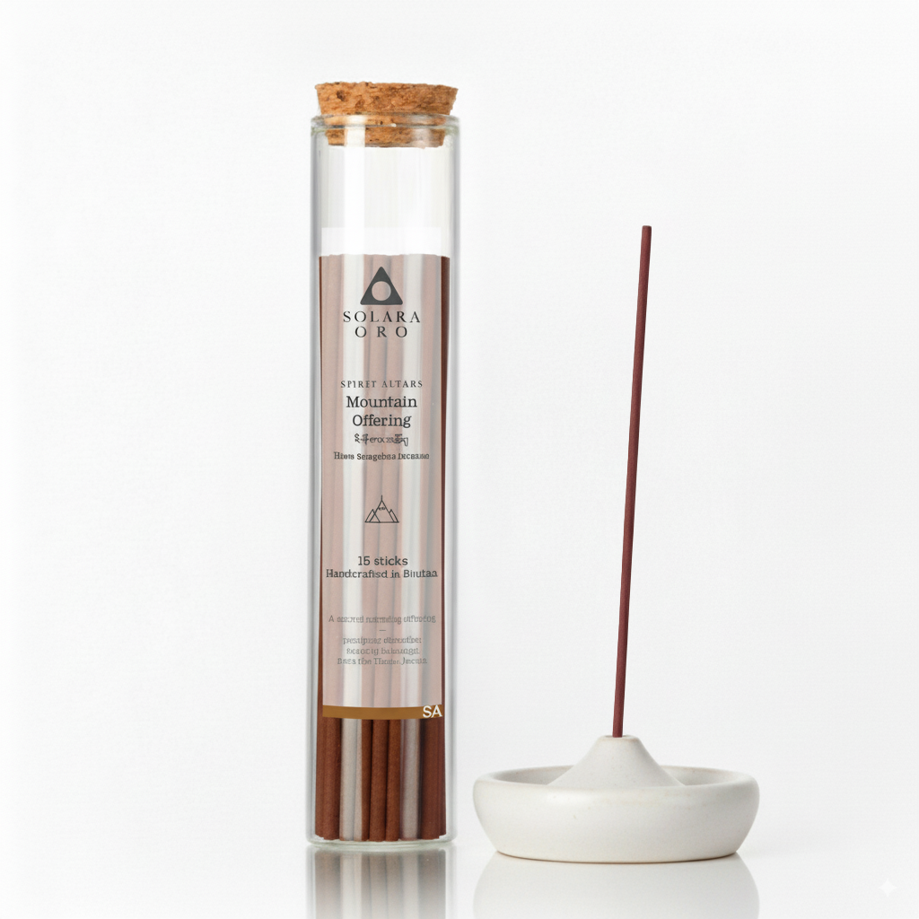 Mountain Offering – SPIRIT ALTARS Collection Riwo Sangchoe Bhutanese Incense (20 Sticks)
