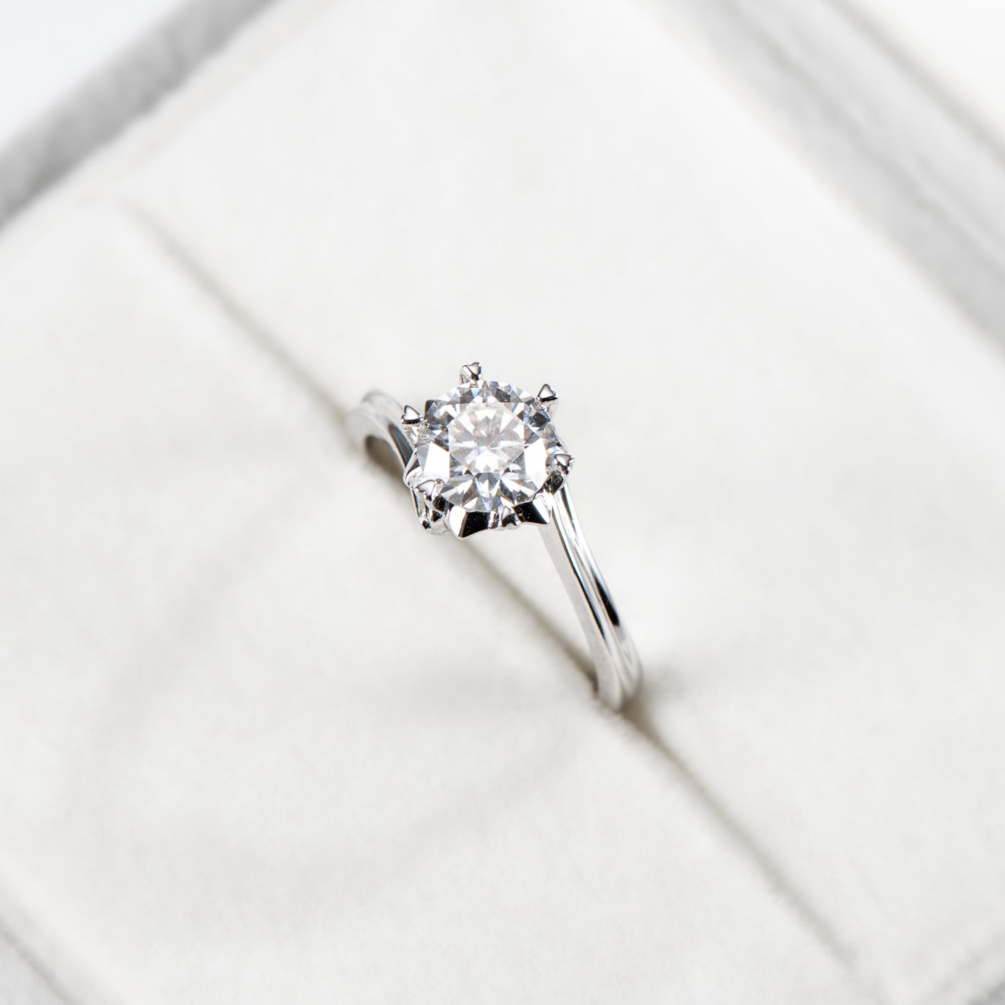 The Starburst – Round Brilliant Lab Diamond Ring with Star Crown in 925 Silver – TY-R-032 – Image 4