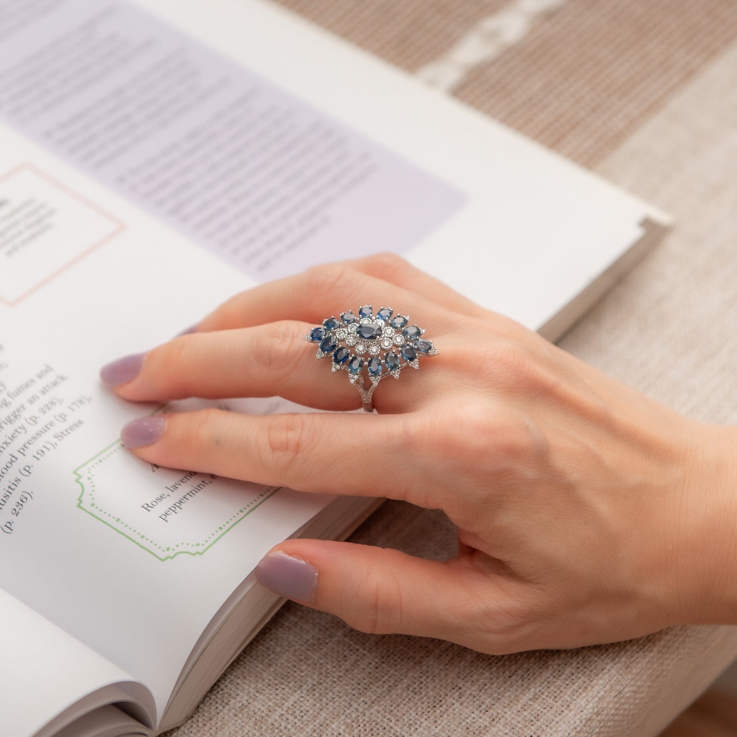 The Midnight Jewel - Sapphire Ring 925 Silver