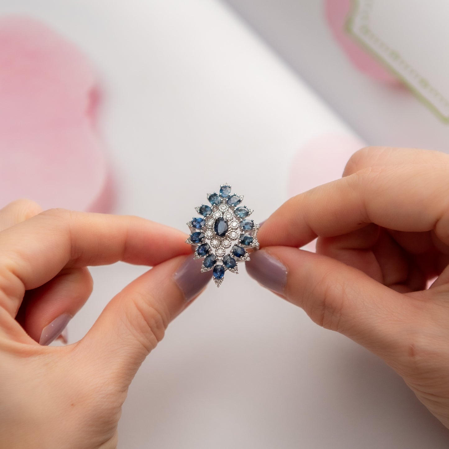 The Midnight Jewel - Sapphire Ring 925 Silver