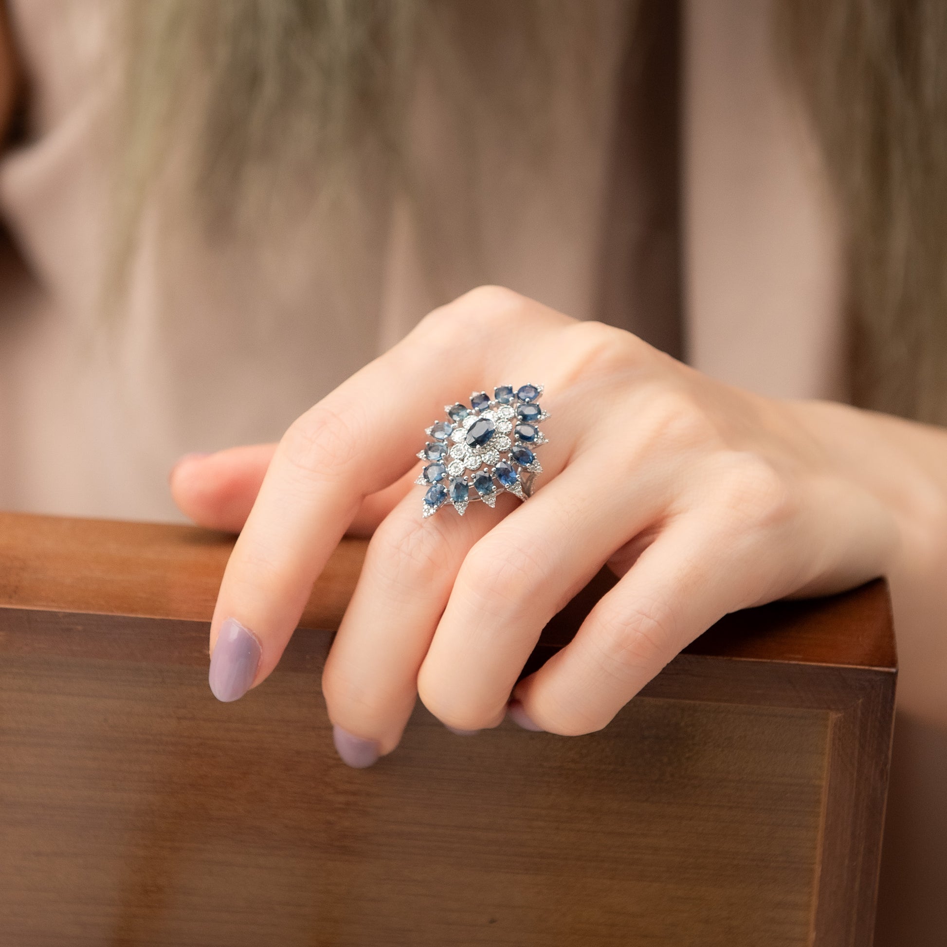 The Midnight Jewel - Sapphire Ring 925 Silver