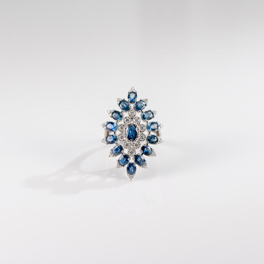 The Midnight Jewel - Sapphire Ring 925 Silver