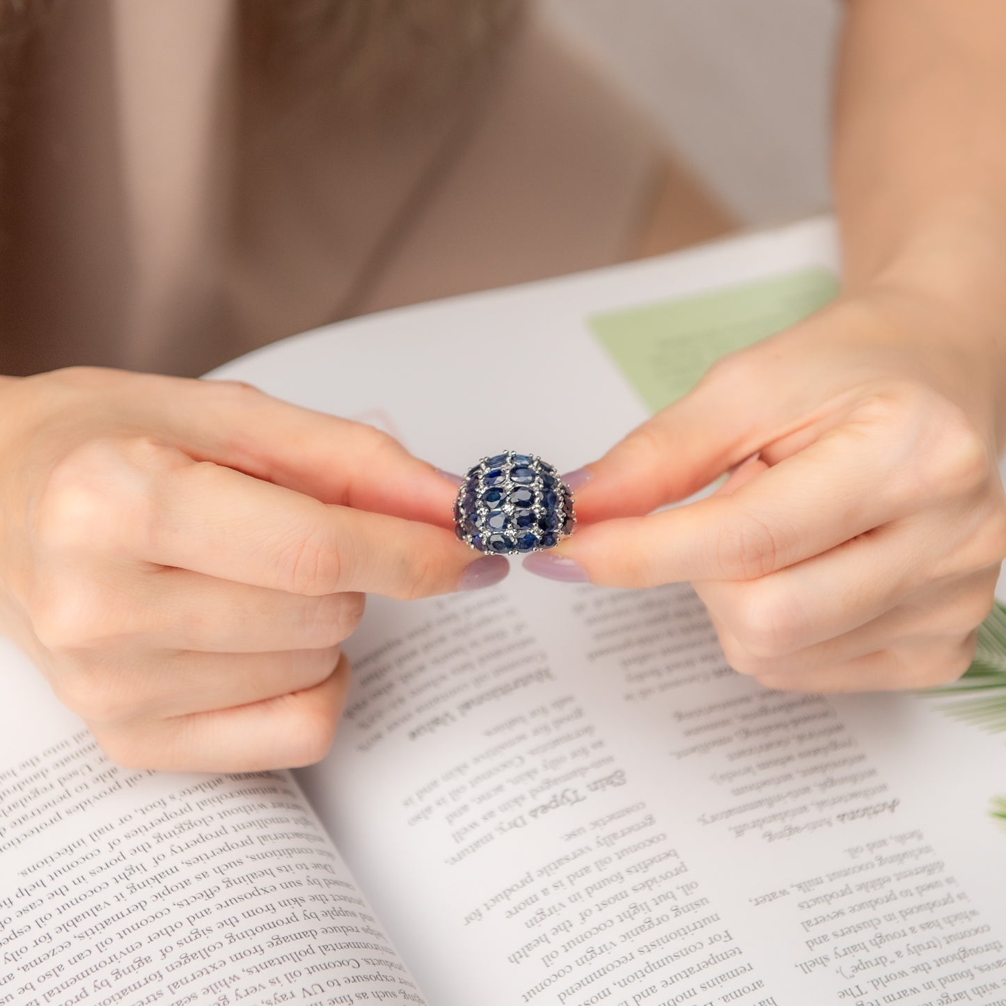 The Celestial Hue - Sapphire Ring 925 Silver