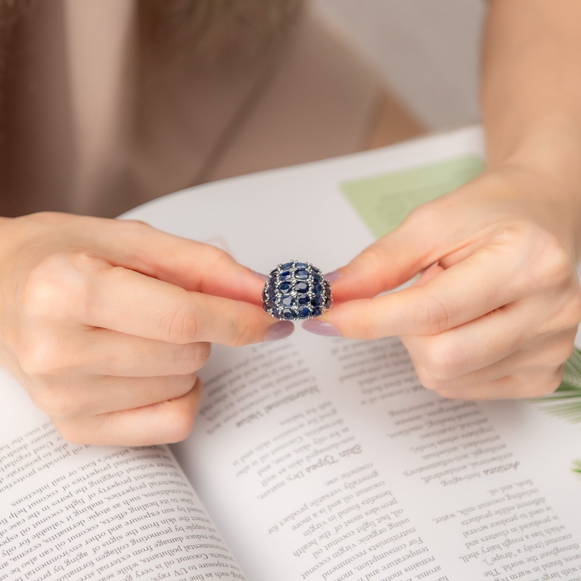 The Celestial Hue - Sapphire Ring 925 Silver
