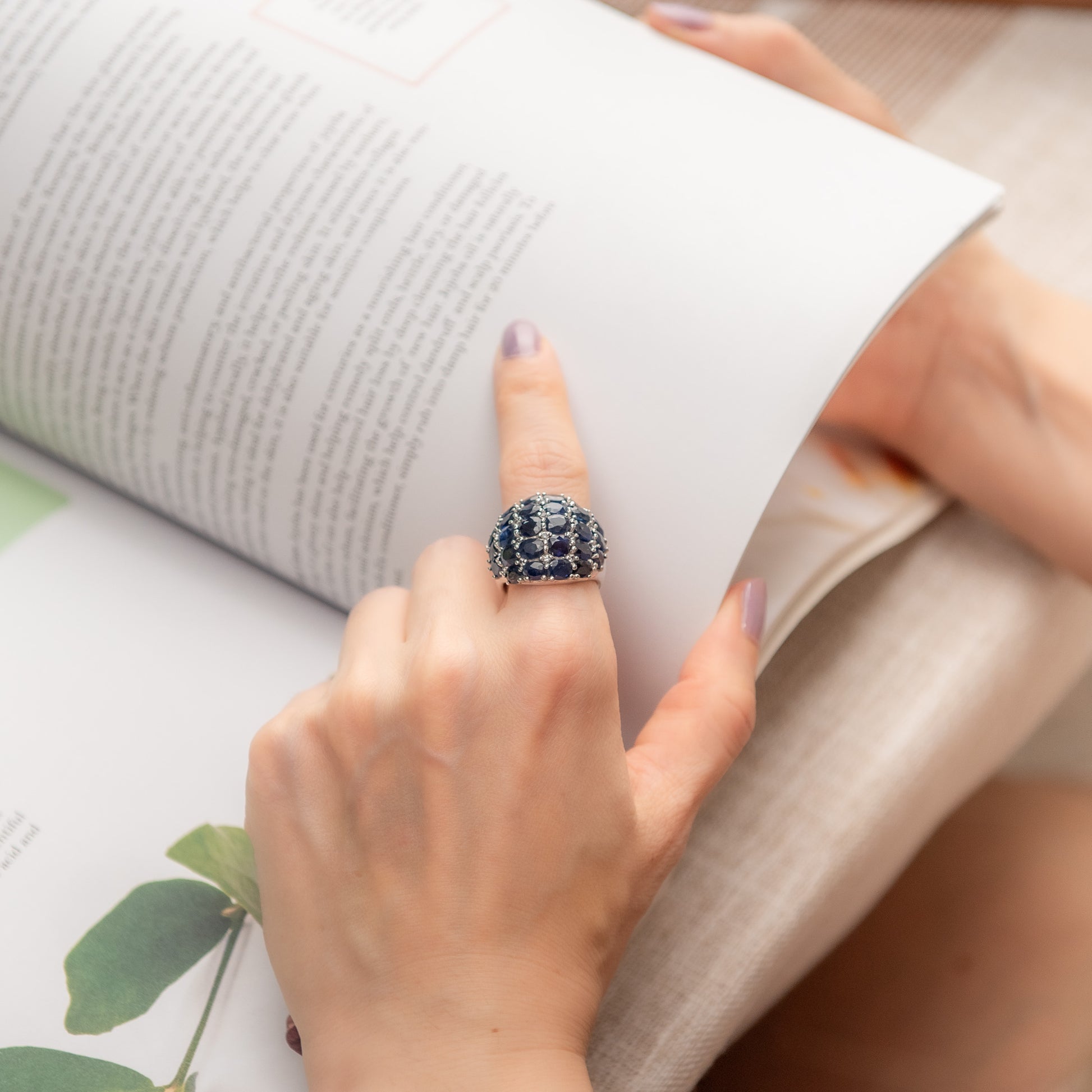 The Celestial Hue - Sapphire Ring 925 Silver