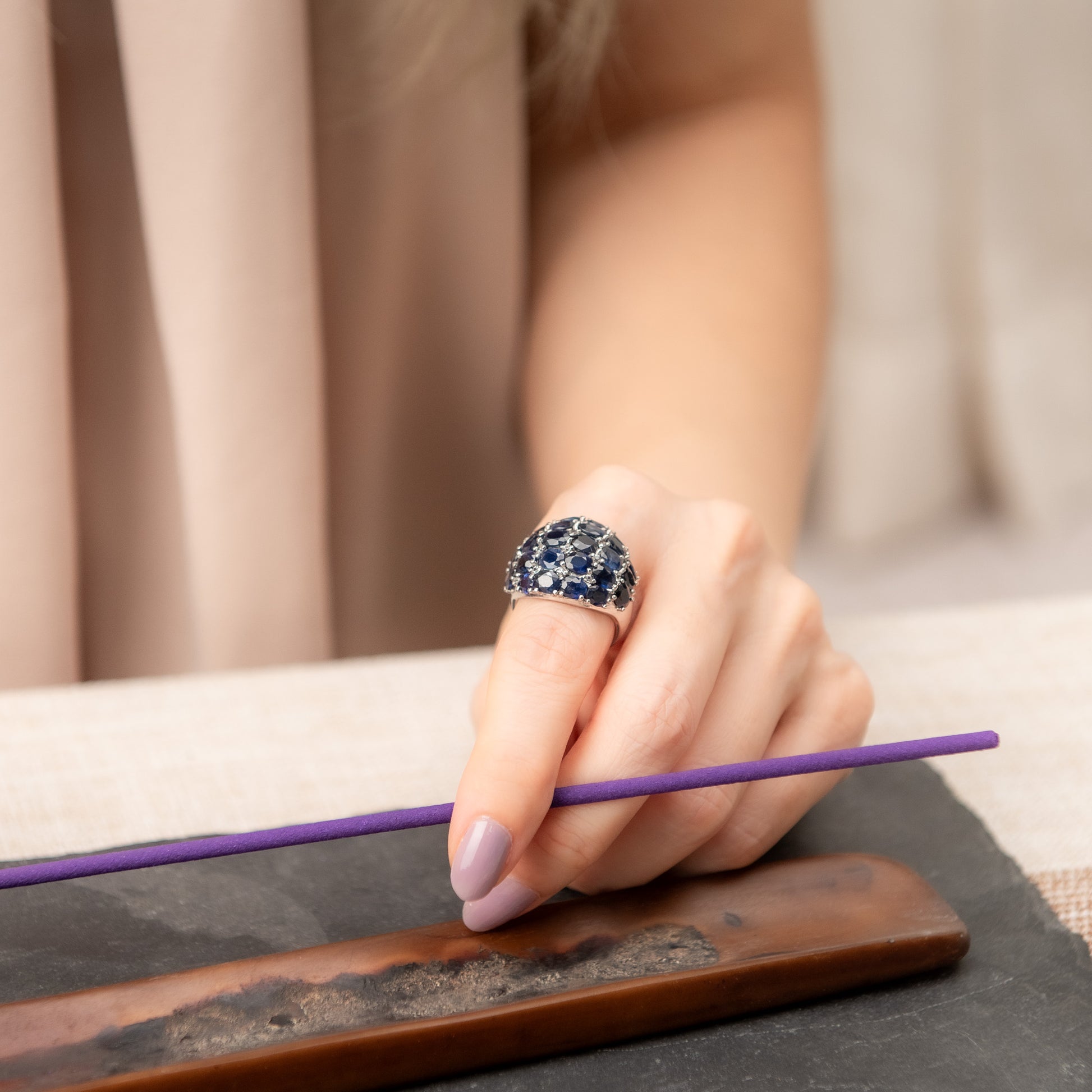 The Celestial Hue - Sapphire Ring 925 Silver