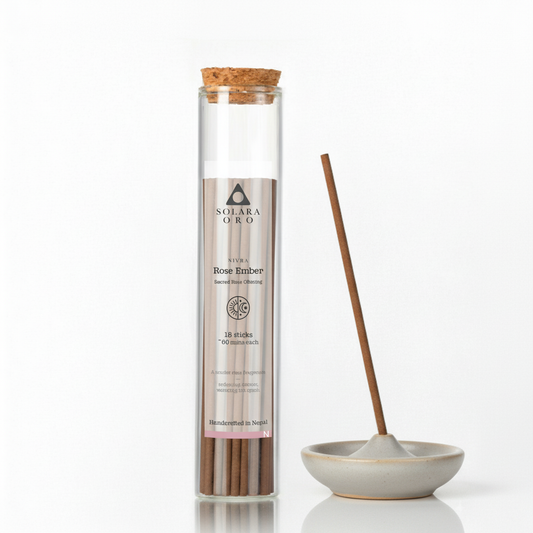 Rose Ember – NIVRA Collection Tibetan Rose Incense (18 Sticks, ~60 mins)
