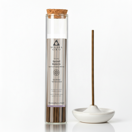 Sacred Rebirth – NIVRA Collection Tibetan Spiritual Healing Incense (18 Sticks, ~60 mins)