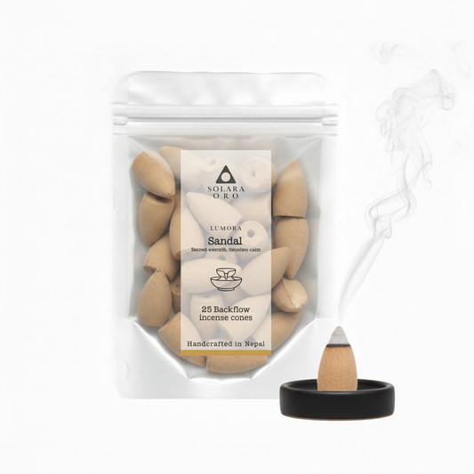 Sandal – LUMORA Collection Backflow Incense Cones (25 Cones)