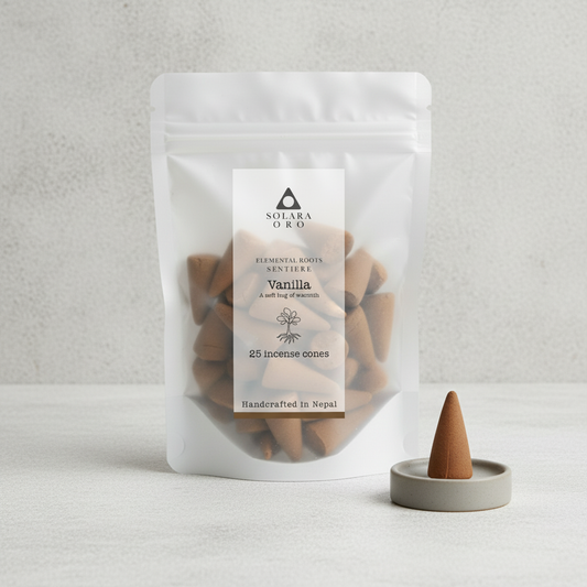 Vanilla – SENTIERE: ELEMENTAL ROOTS Incense Cones (25 Cones, ~20 mins each)
